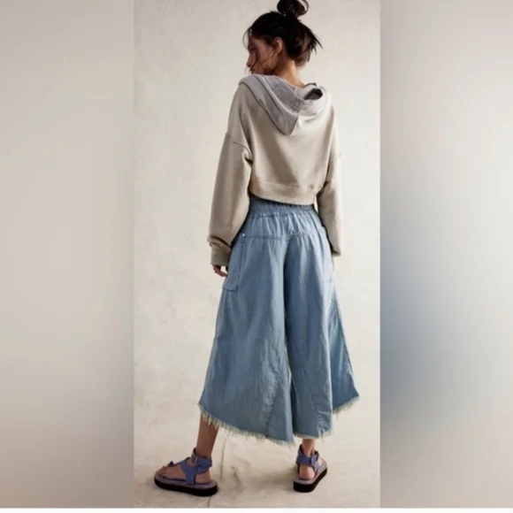 We The Free Light Blue Wide-Leg Women Jeans Size M - Picture 2 of 4